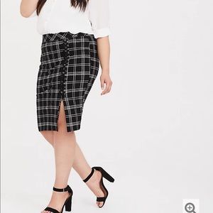 Torrid Plaid Pencil Skirt